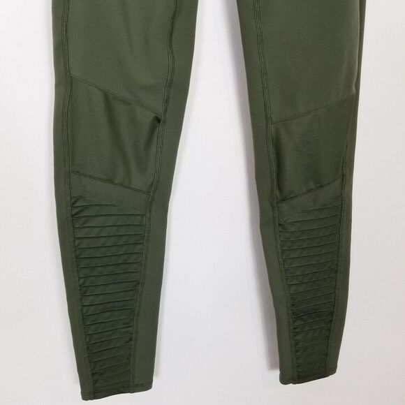Alo Yoga Women's 7/8 High Waist Moto Legging Sz S Olive Athletic Casual - Picture 6 of 7